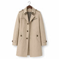 Trench Coat Cotton Single Breasted Mid-Length Beige – Product Photo