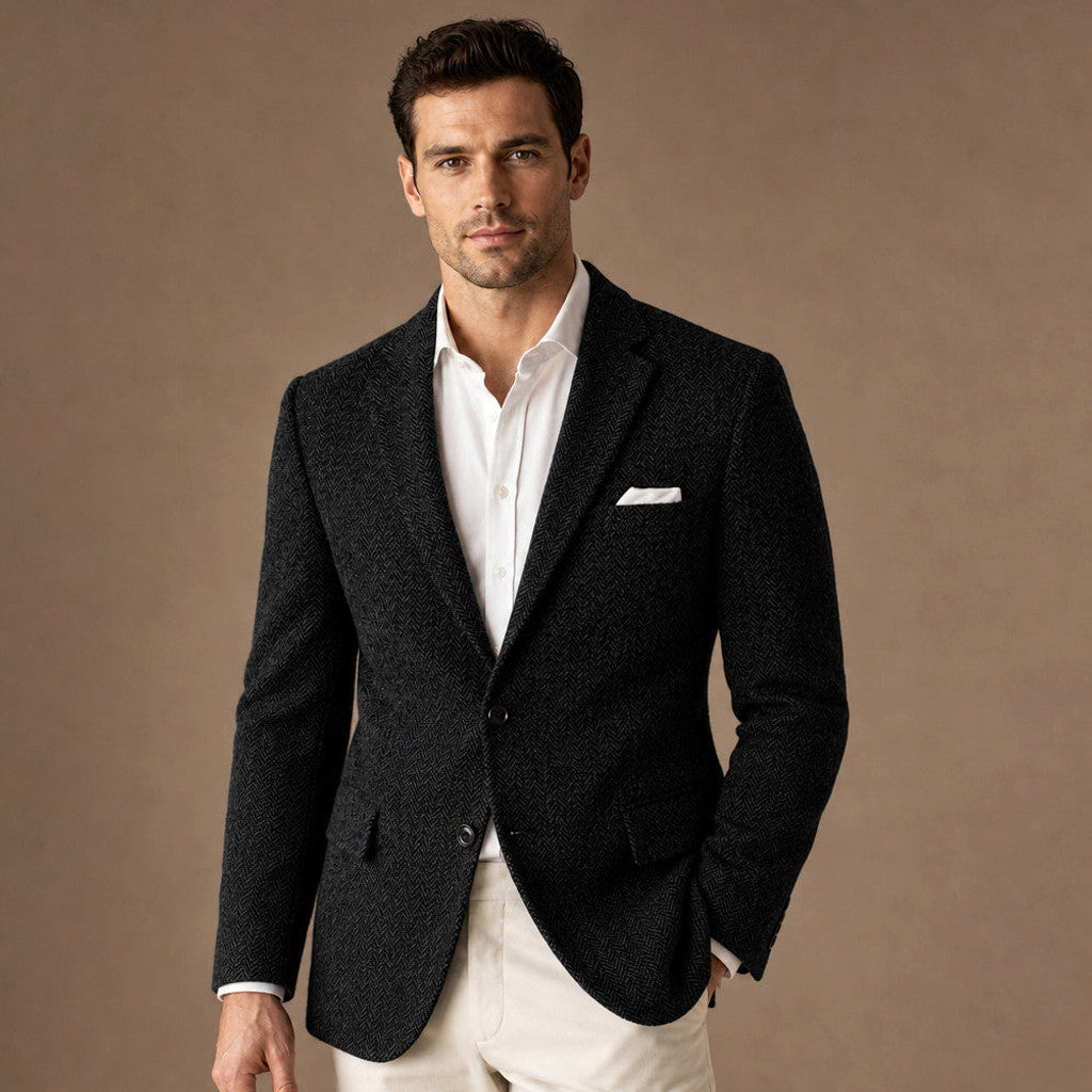 Bracken | Herringbone Blazer Slim Fit Black – Product Photo