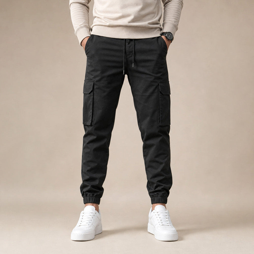 Brackley | Cargo Pants Tapered Jogger in Black – Premium Editorial