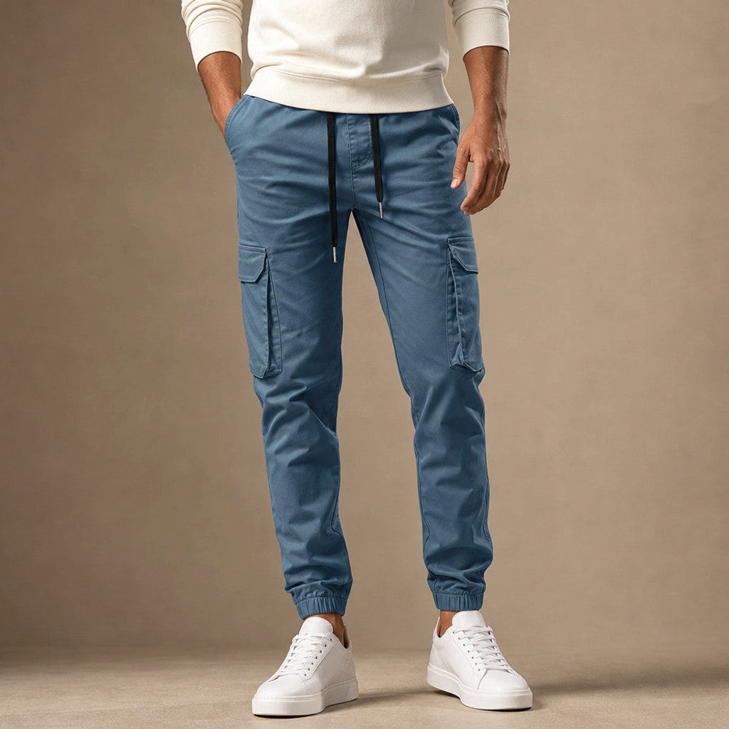 Brackley | Cargo Pants Tapered Jogger in Blue – Premium Editorial