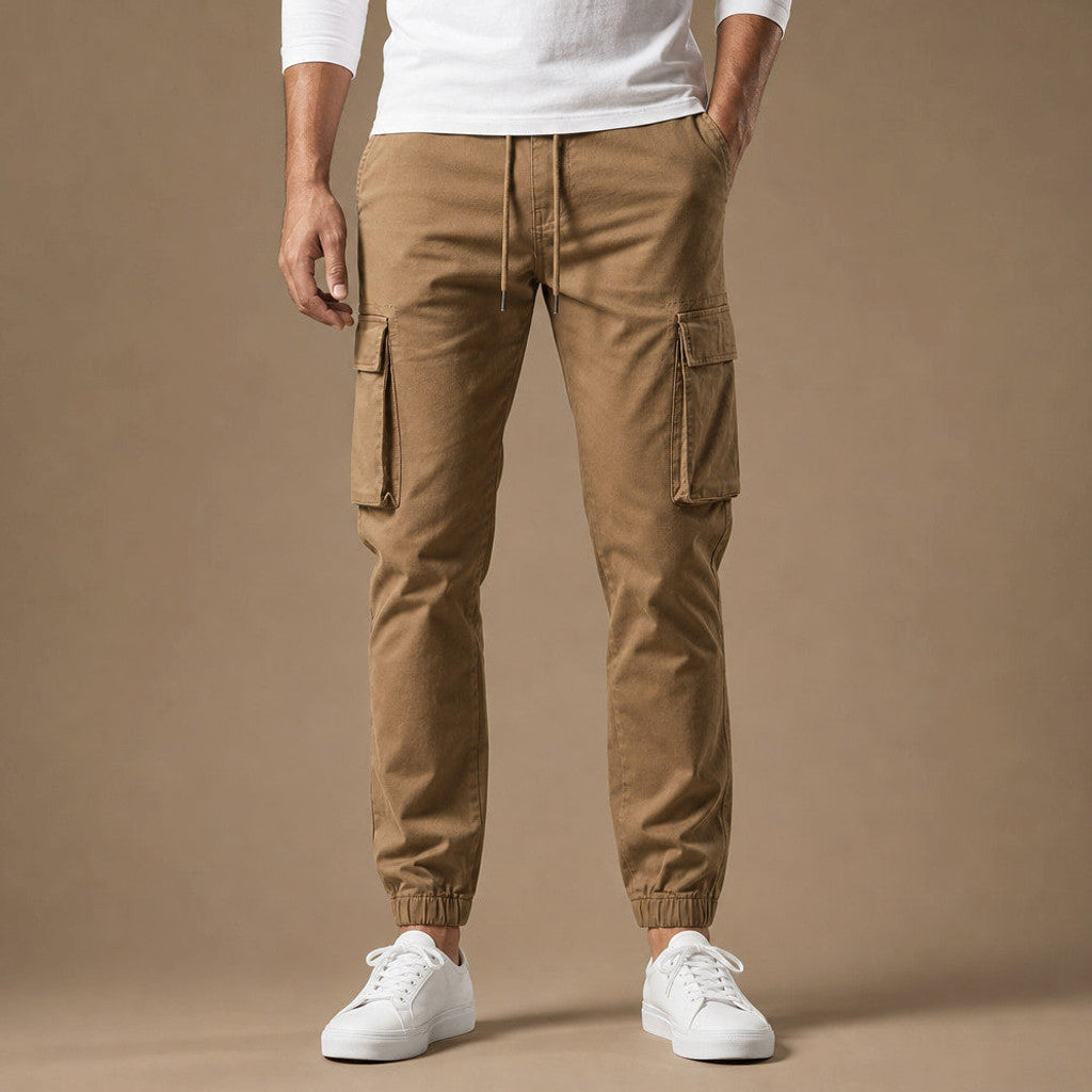 Brackley | Cargo Pants Tapered Jogger in Camel – Premium Editorial