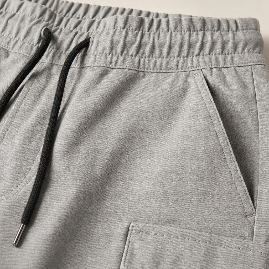 Brackley | Cargo Pants Tapered Jogger Grey – Fabric and Detail Close-Up