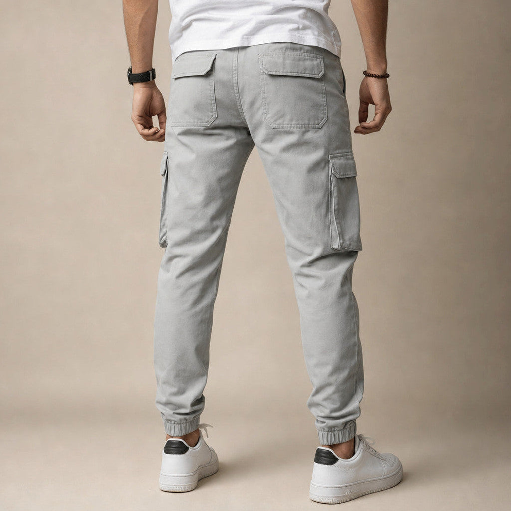 Brackley | Cargo Pants Tapered Jogger Grey – Full Look