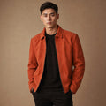 Brenor | Trucker Jacket Suede Orange Orange – Product Photo