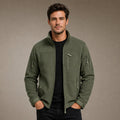 Fleece Jacket Full Zip Windproof Green – Product Photo