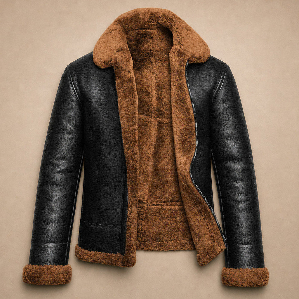 Brudon | Wax Jacket Insulated Winter Brown – Flat Lay Product Photo