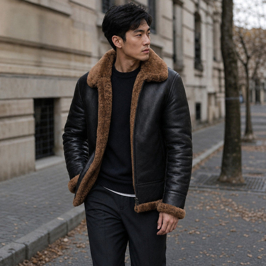 Brudon | Wax Jacket Insulated Winter Brown – Styled Editorial Shot