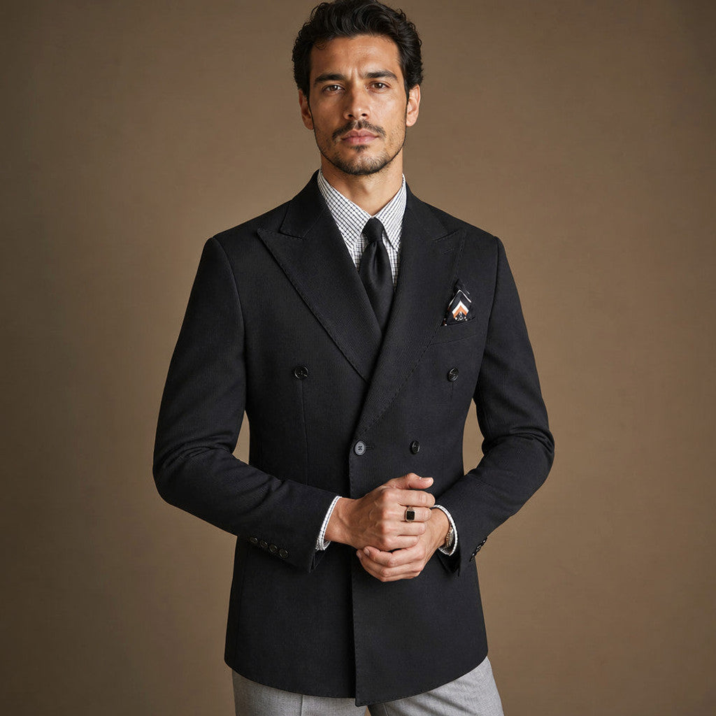 Brulon | Blazer Neapolitan Cut Half Lined Black – Product Photo