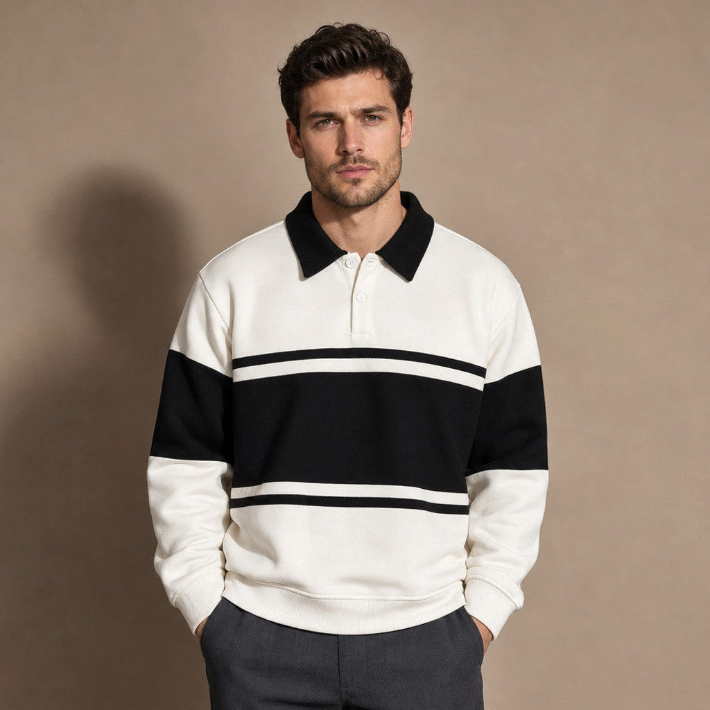 Caldbeck | Knitted Polo Shirt Cotton Winter Knit in Off White – Premium Editorial