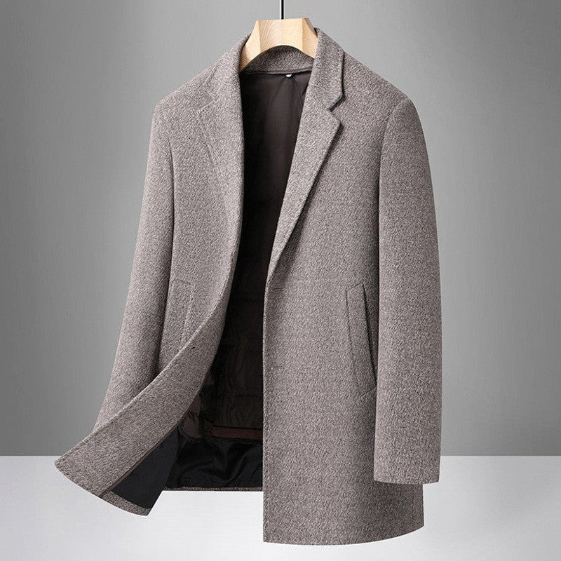 Calhoun | Wool Coat Mid-Length Quilted Lining – Product Photo