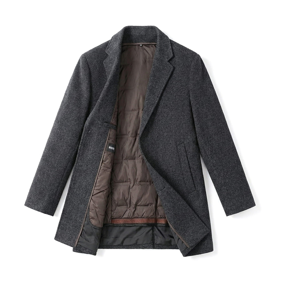 Calhoun | Wool Coat Mid-Length Quilted Lining – Product Photo