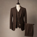 Camdon | Herringbone Waistcoat Adjustable Back Strap Brown – Product Photo