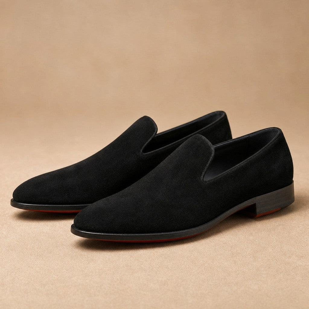 Camex | Suede Loafers Slip On Black – Product Photo