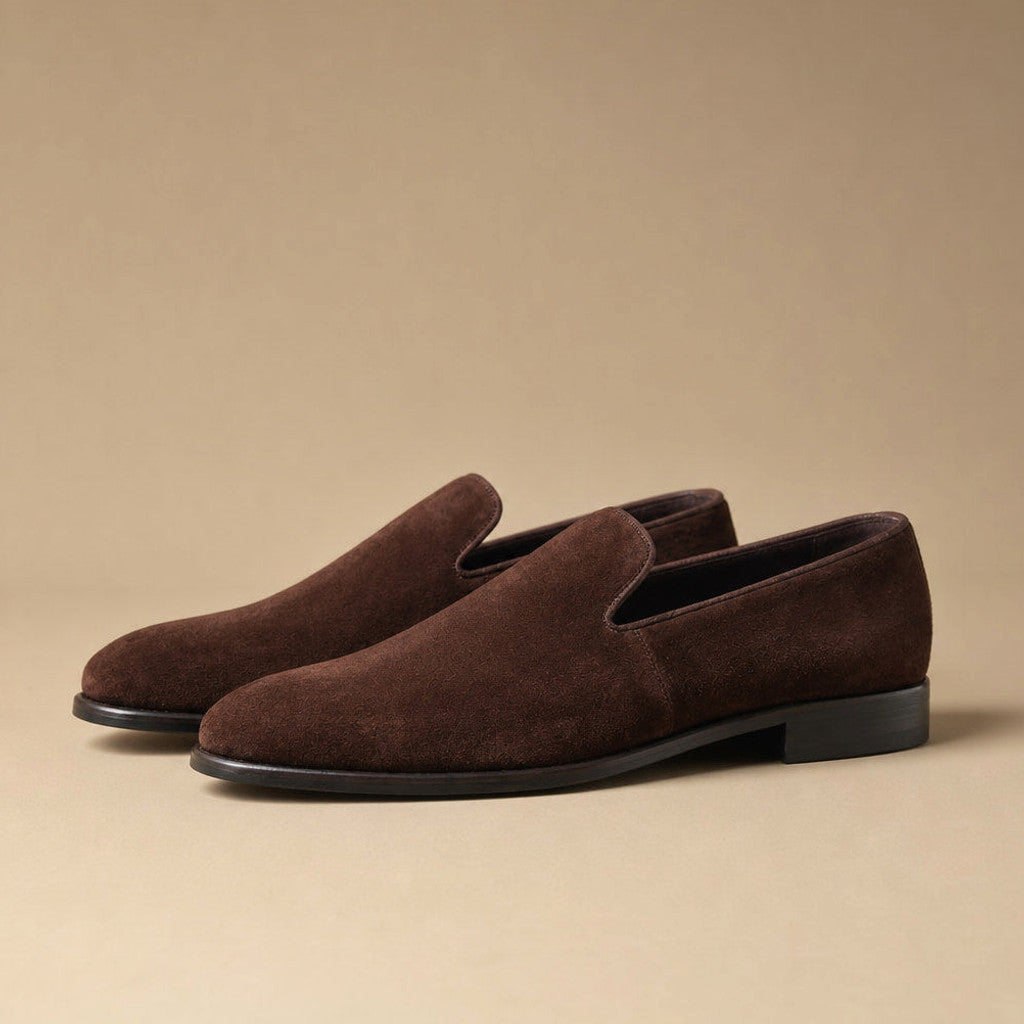 Camex | Suede Loafers Slip On in Dark Brown – Premium Editorial