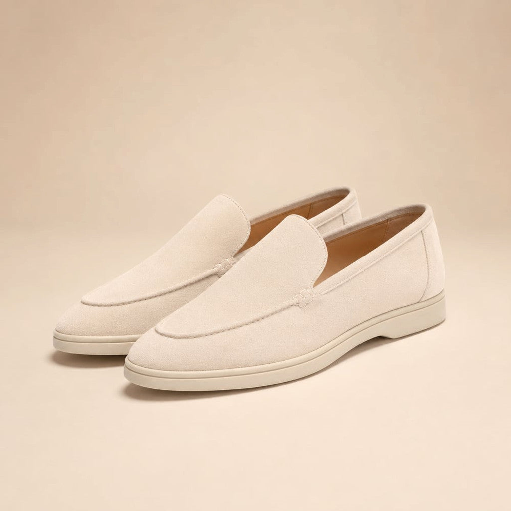 Carven | Loafers Moc-Toe Slip-On Flat Sole Beige – Product Photo