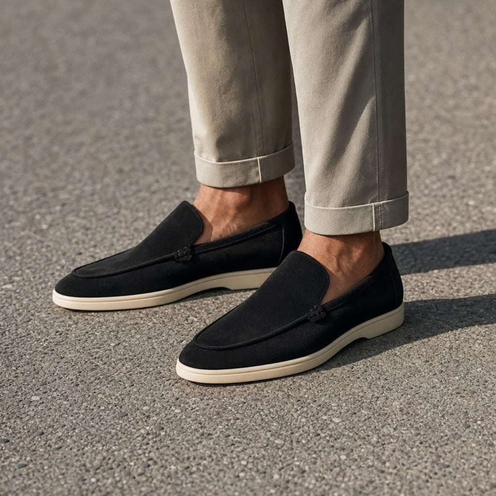 Carven | Loafers Moc-Toe Slip-On Flat Sole in Black – Tomosino Premium Menswear