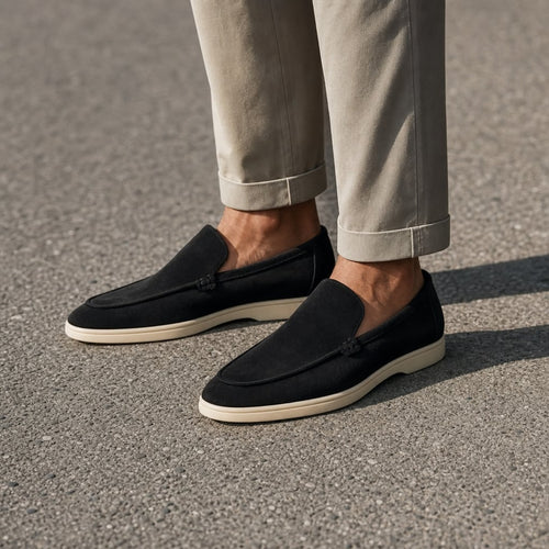 Carven | Loafers Moc-Toe Slip-On Flat Sole in Black – Tomosino Premium Menswear