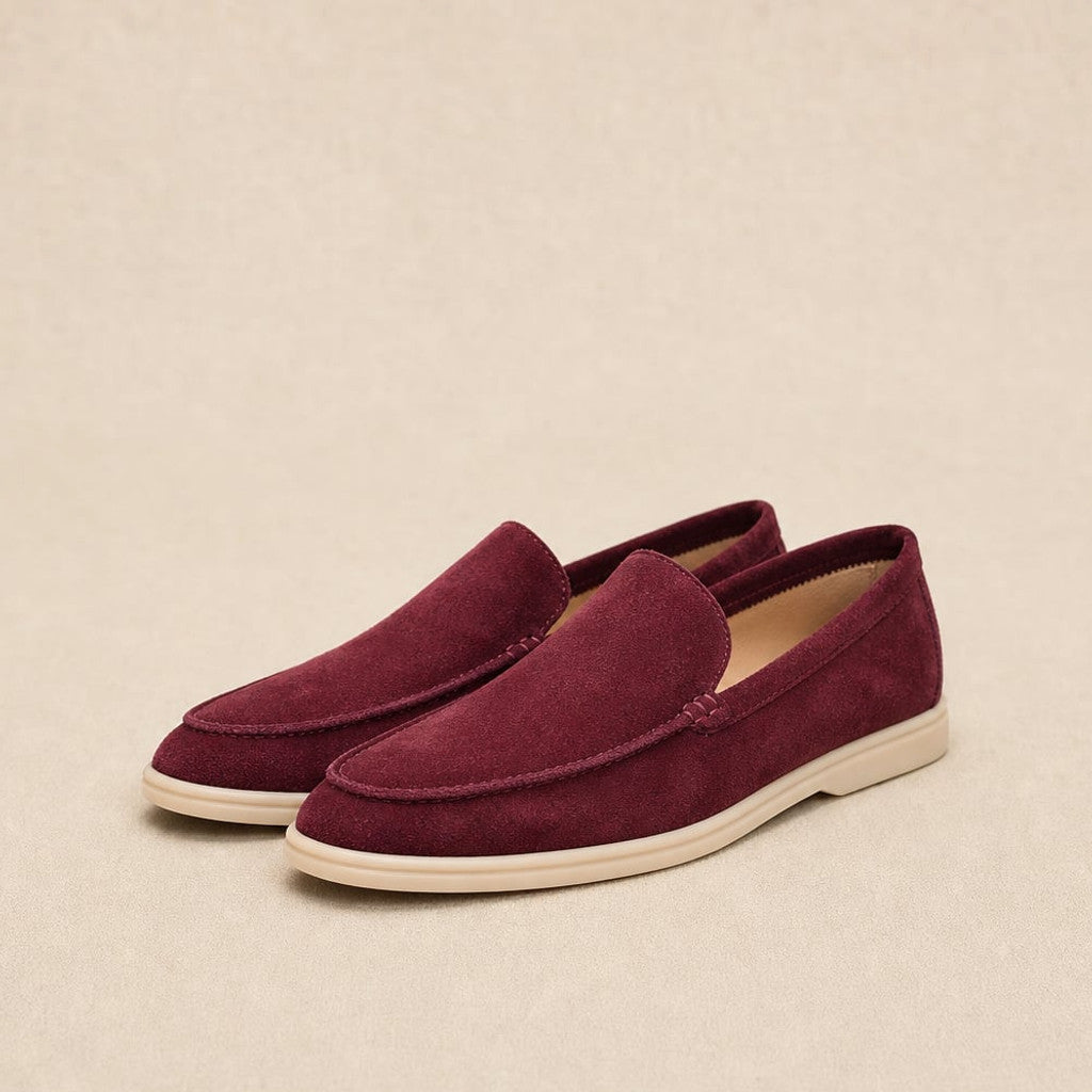 Carven | Loafers Moc-Toe Slip-On Flat Sole Burgundy – Product Photo