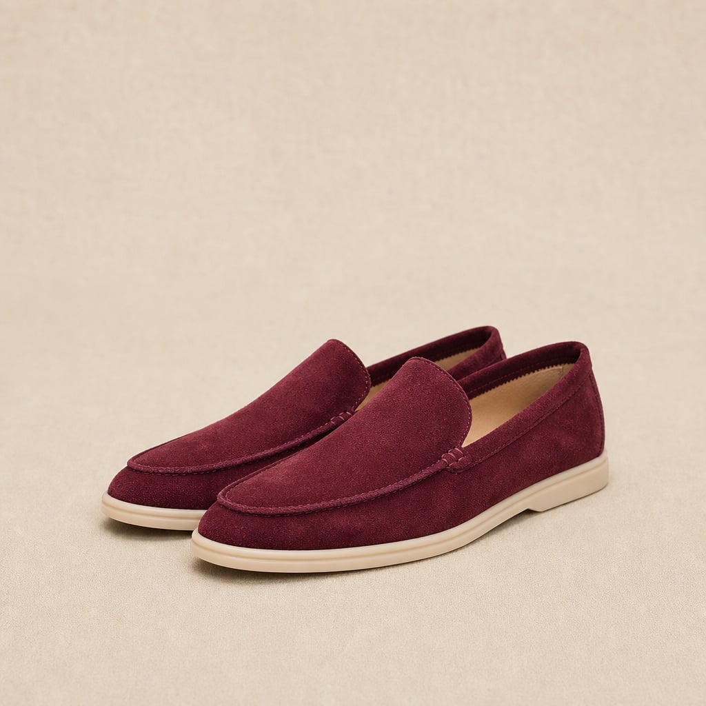 Carven | Loafers Moc-Toe Slip-On Flat Sole Burgundy – Product Photo