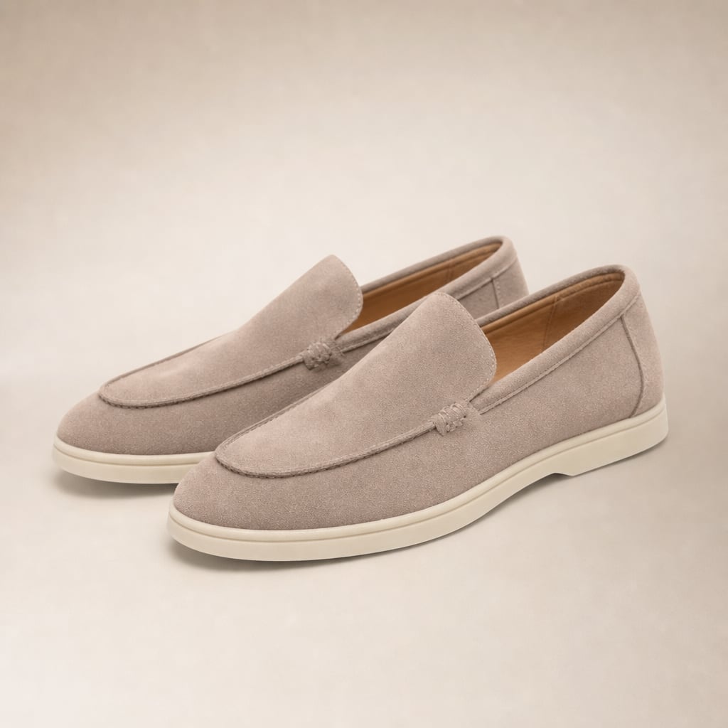 Carven | Loafers Moc-Toe Slip-On Flat Sole Khaki – Product Photo