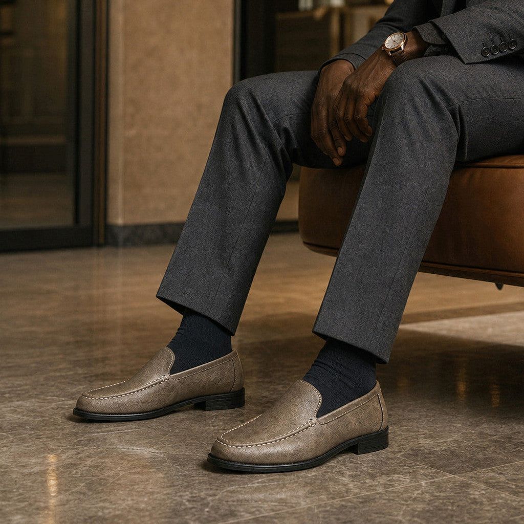 Cascon | Leather Loafer Slip On Brown – Styled Editorial Shot