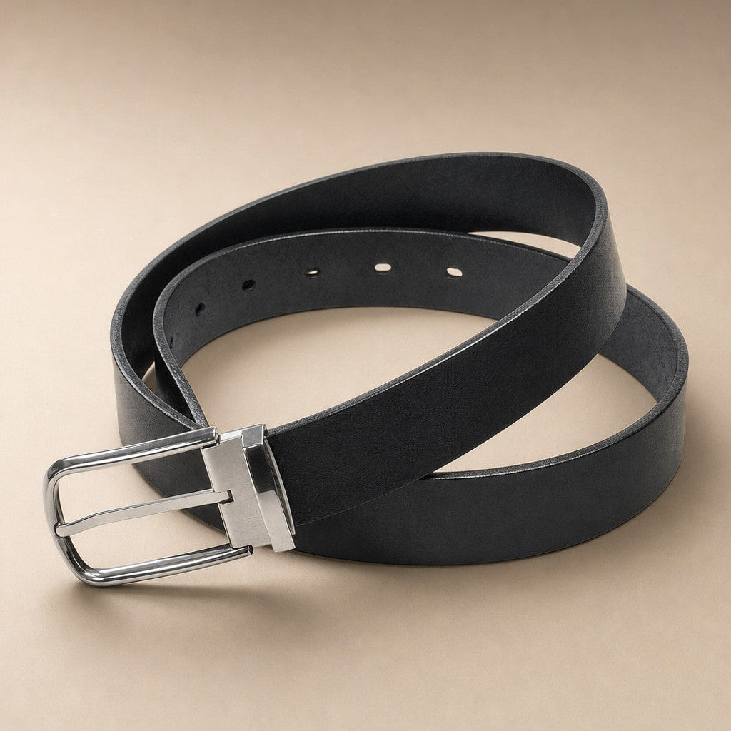 Castox | Leather Belt Vegetable Tanned Black – Product Photo