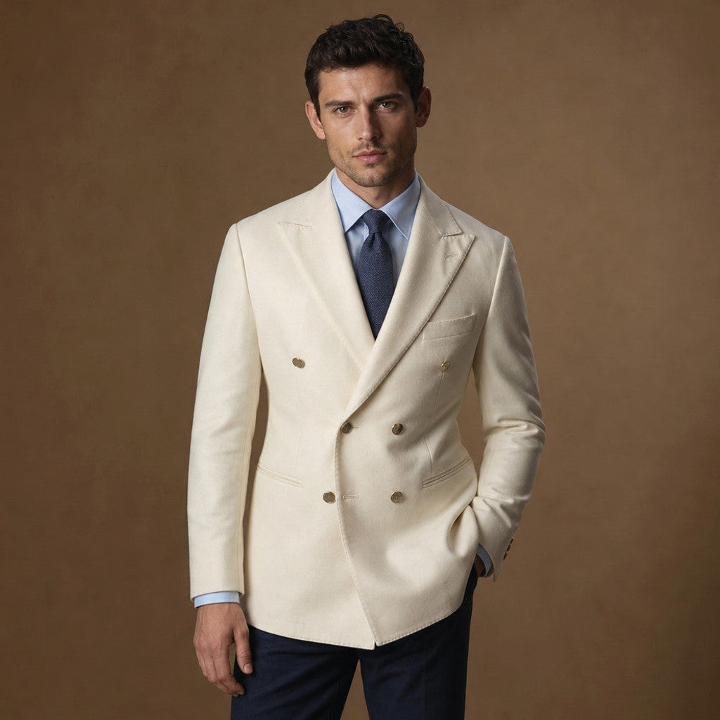Celdex | Blazer Half Lined Tailored Fit in Cream – Premium Editorial