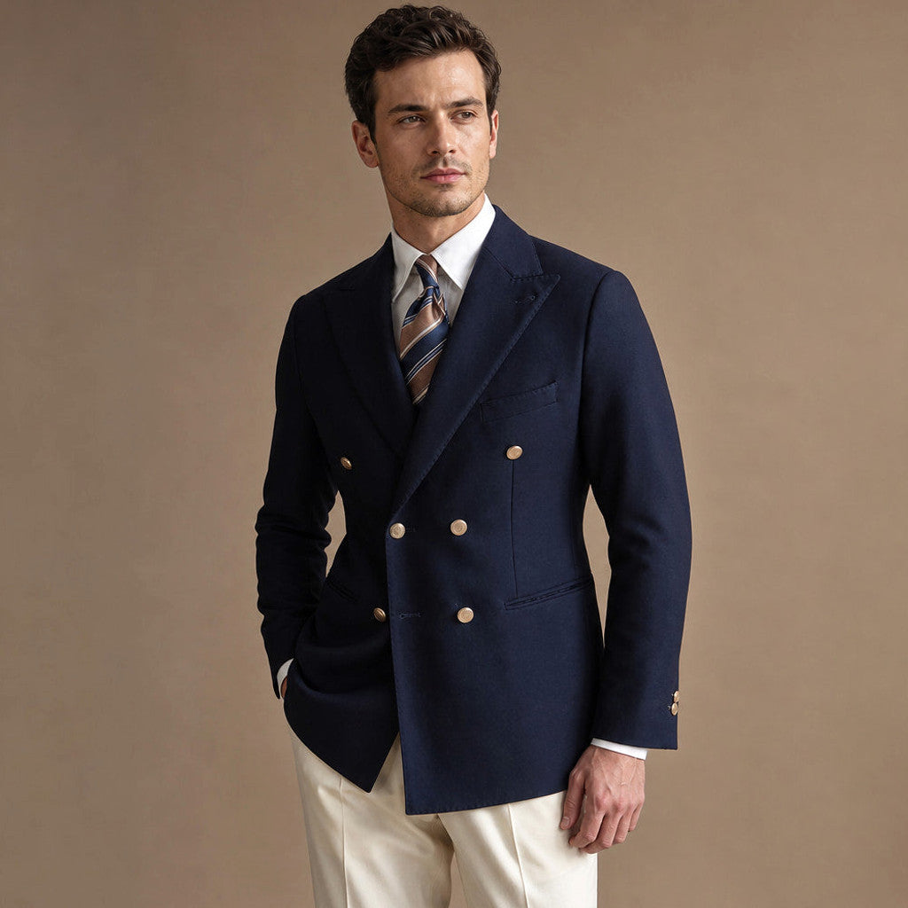 Celdex | Blazer Half Lined Tailored Fit Navy – Side Angle View