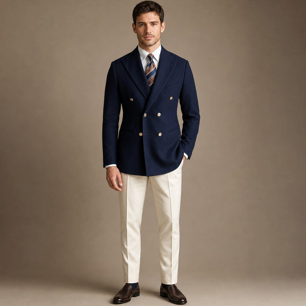 Celdex | Blazer Half Lined Tailored Fit Navy – Full Look