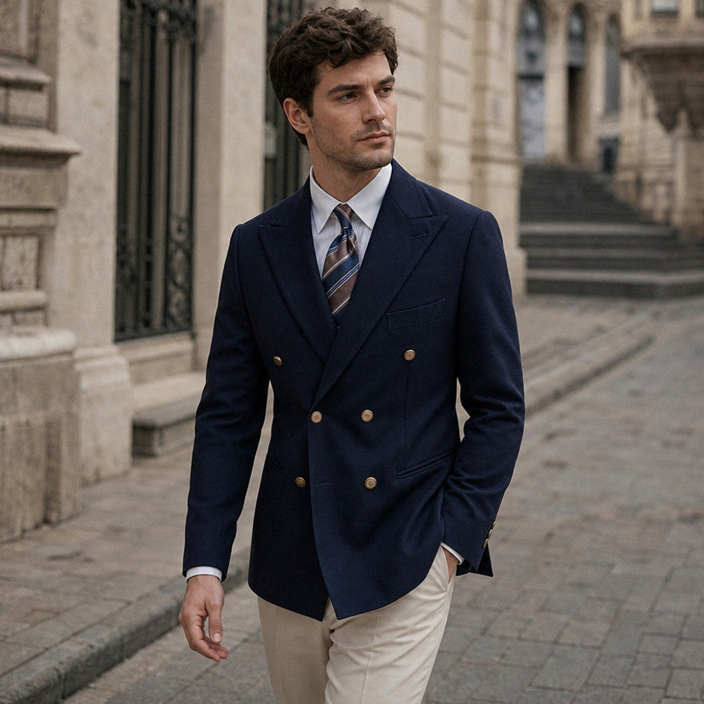 Celdex | Blazer Half Lined Tailored Fit Navy – Styled Editorial Shot