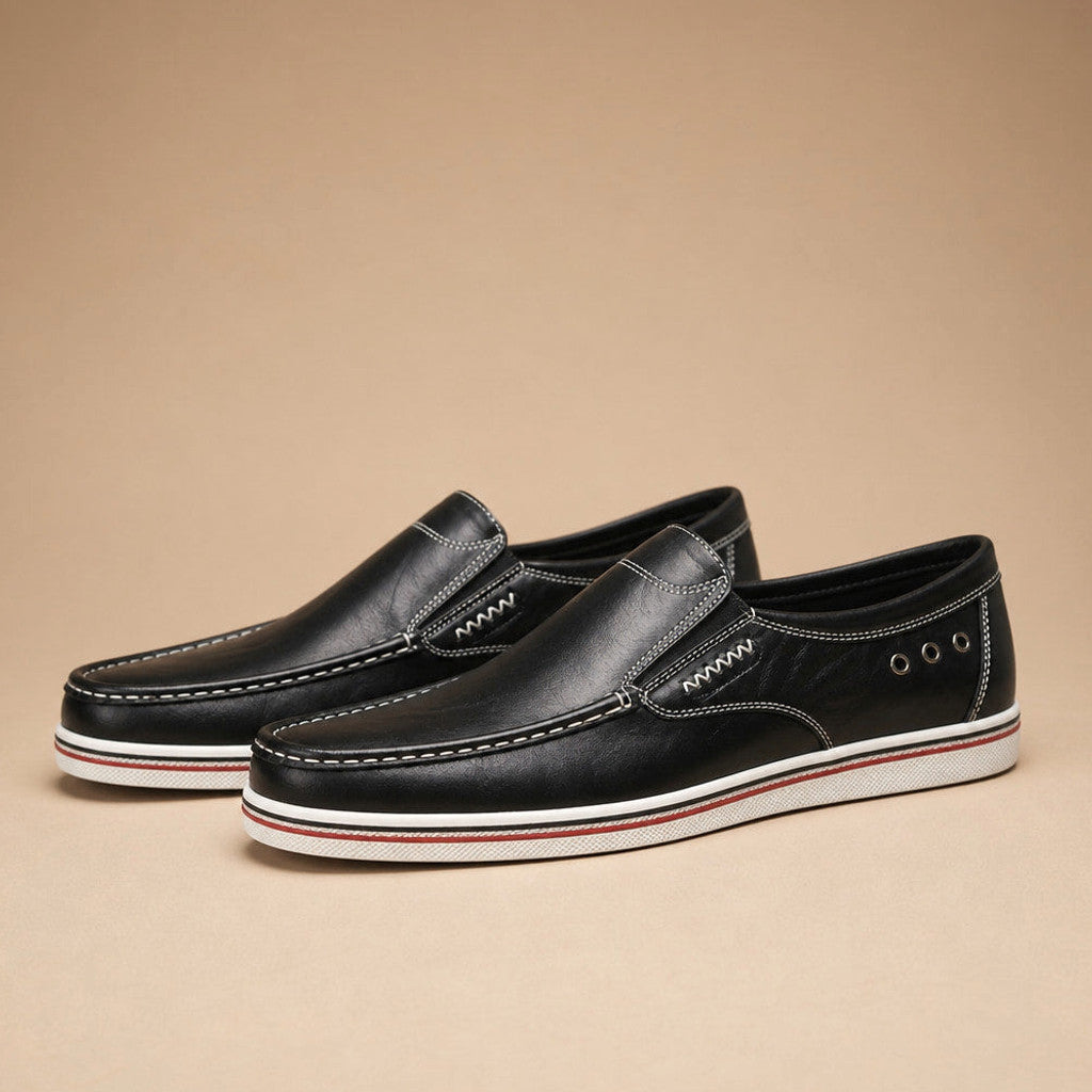 Celdox | Leather Loafer Slip On in Black – Premium Editorial