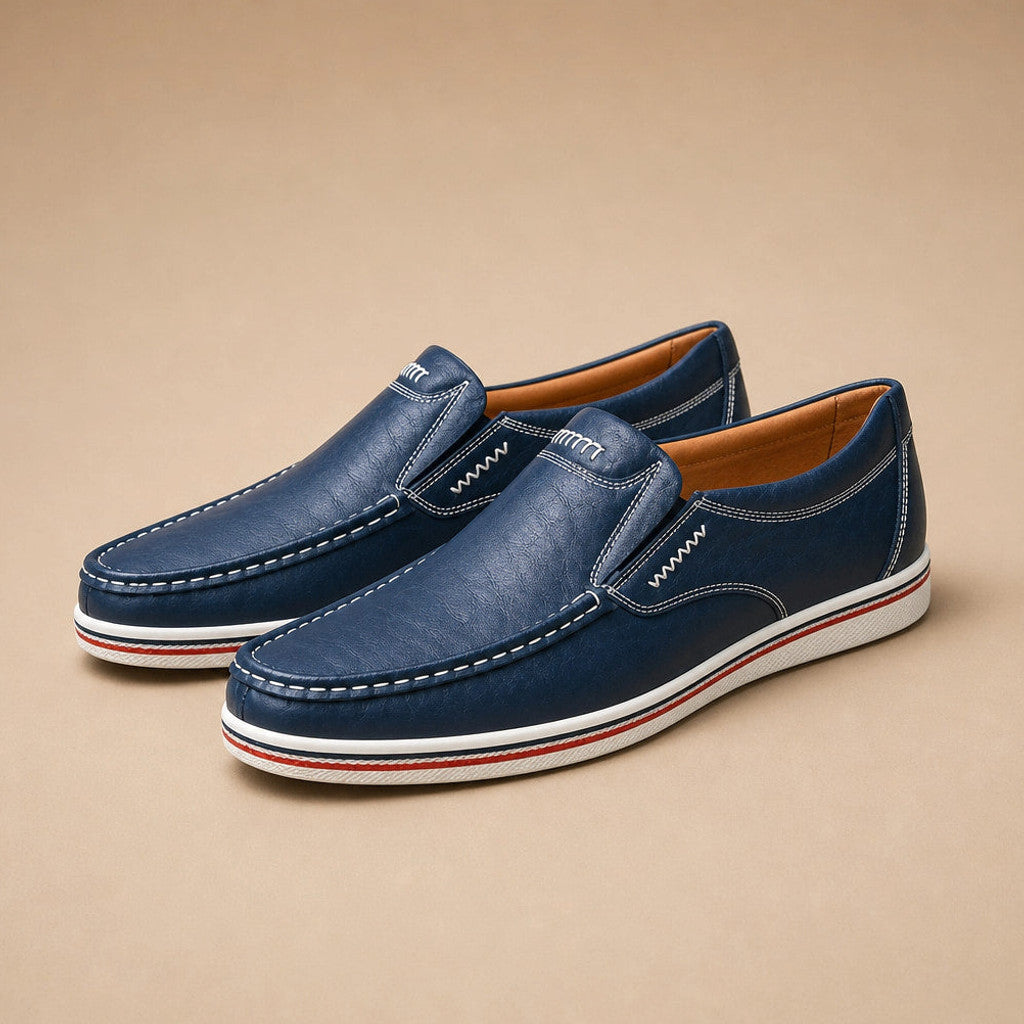 Celdox | Leather Loafer Slip On Blue – Product Photo