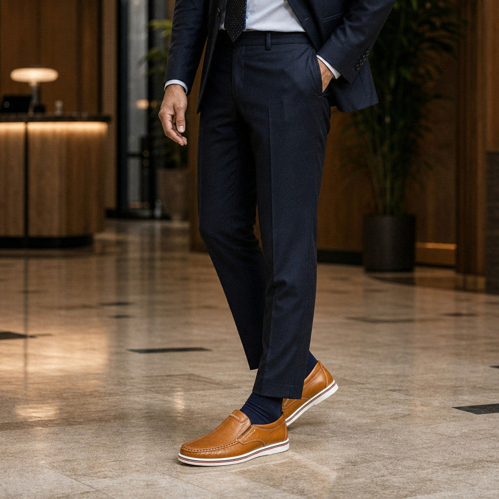 Celdox | Leather Loafer Slip On Brown – Full Look