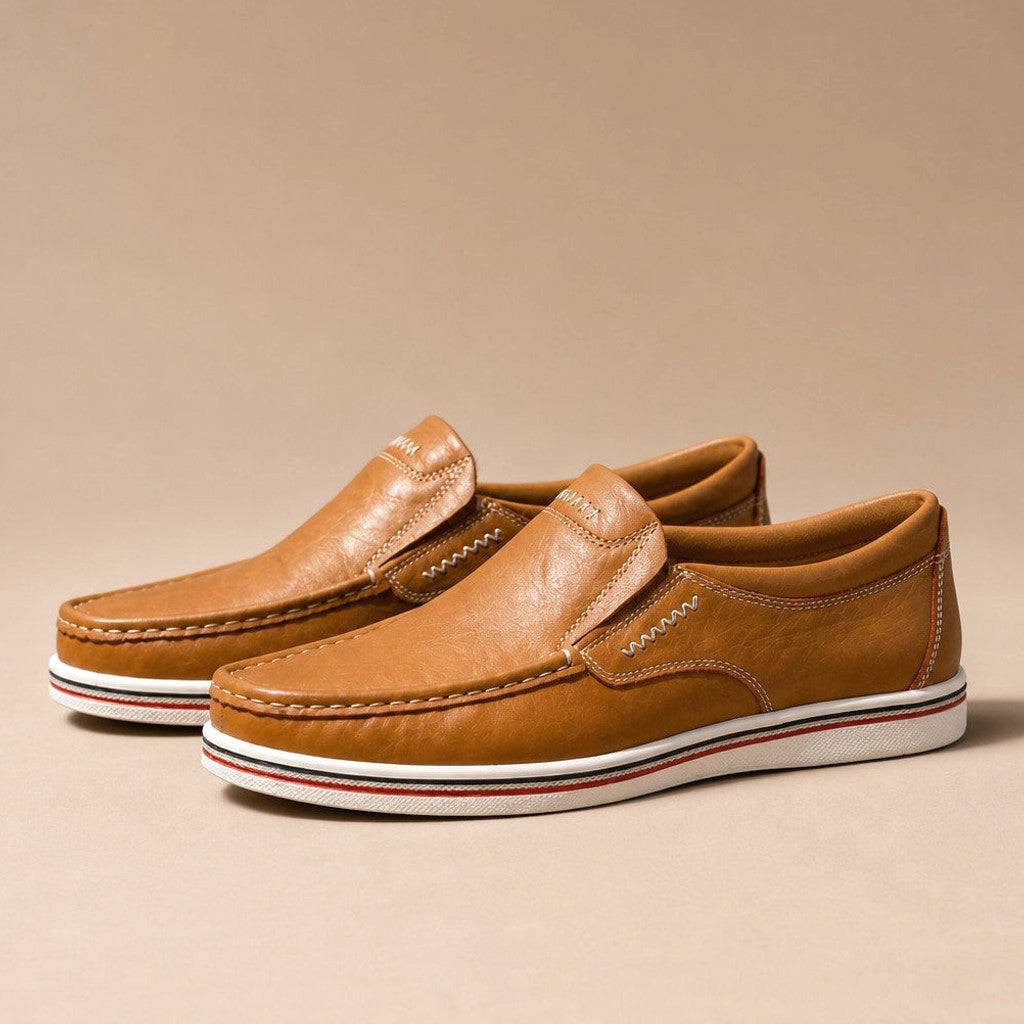 Celdox | Leather Loafer Slip On in Brown – Premium Editorial
