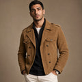 Celron | Suede Blazer Double Breasted Khaki – Product Photo