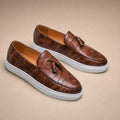 Cendex | Tassel Loafer Slip On Cognac Brown – Product Photo