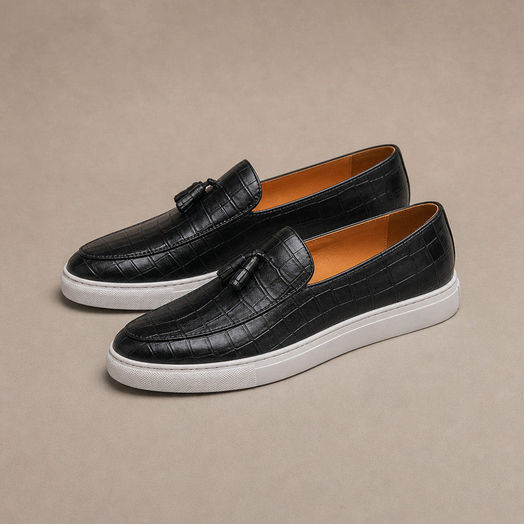 Cendex | Tassel Loafer Slip On Midnight Black – Product Photo