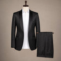Cenkon | Damask Jacquard Tuxedo Suit Black Black – Product Photo