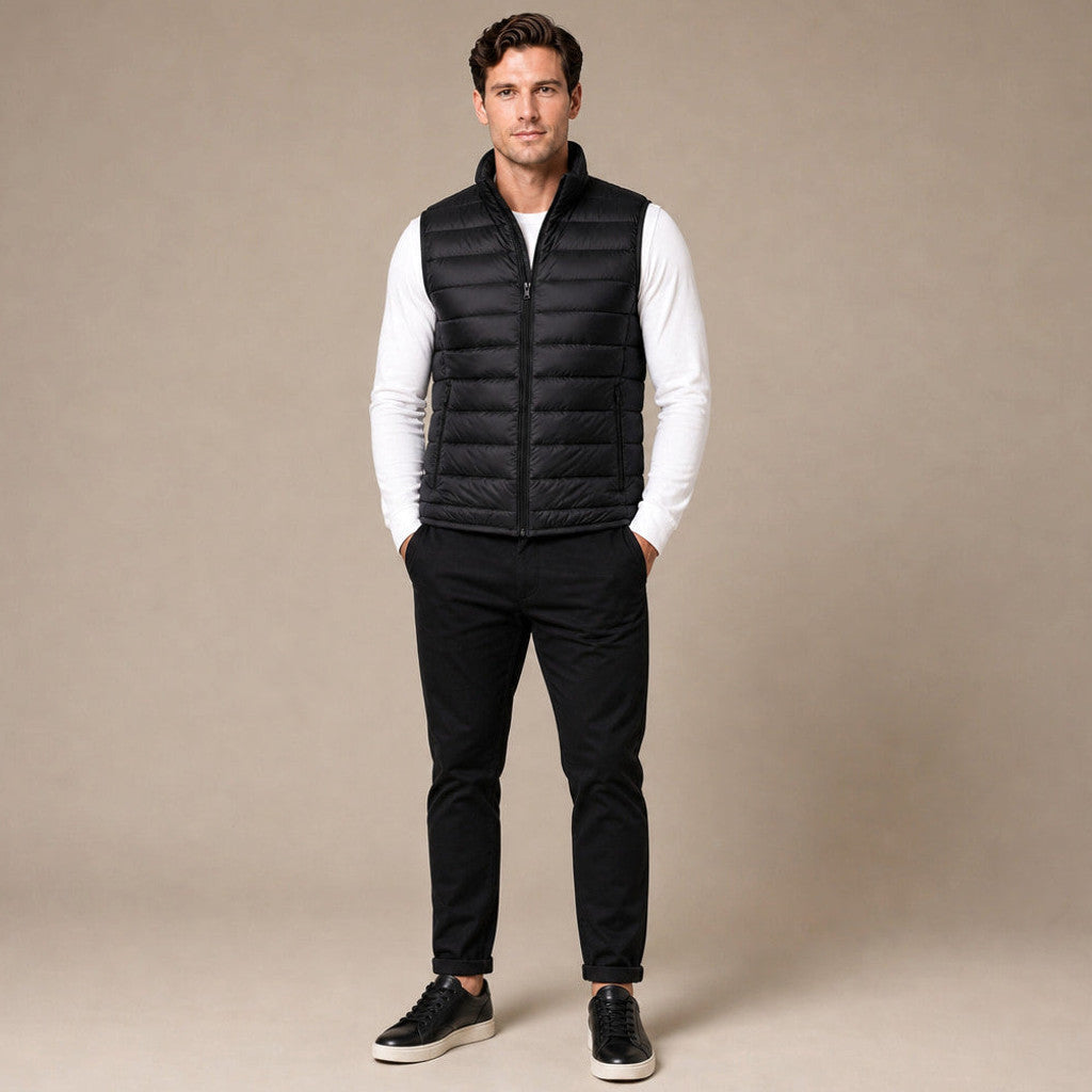 Chalmers | Puffer Vest Ultralight Insulated Black – Full Look