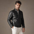 Cheldon | Cafe Racer Jacket Sheepskin Leather Black – Product Photo