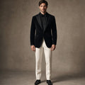 Chelsworth | Velvet Blazer Single Breasted Black – Product Photo