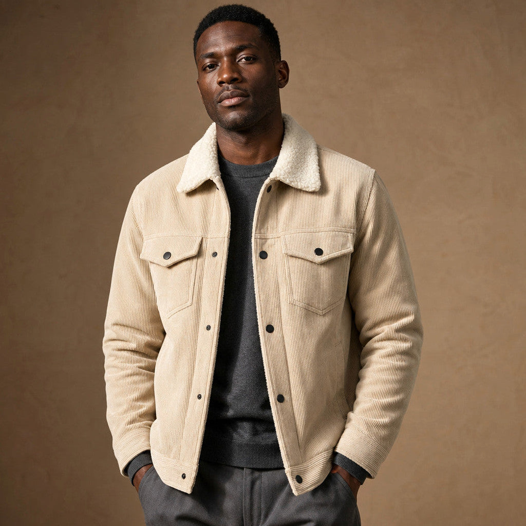 Chordex | Corduroy Jacket Regular Fit Beige – Product Photo