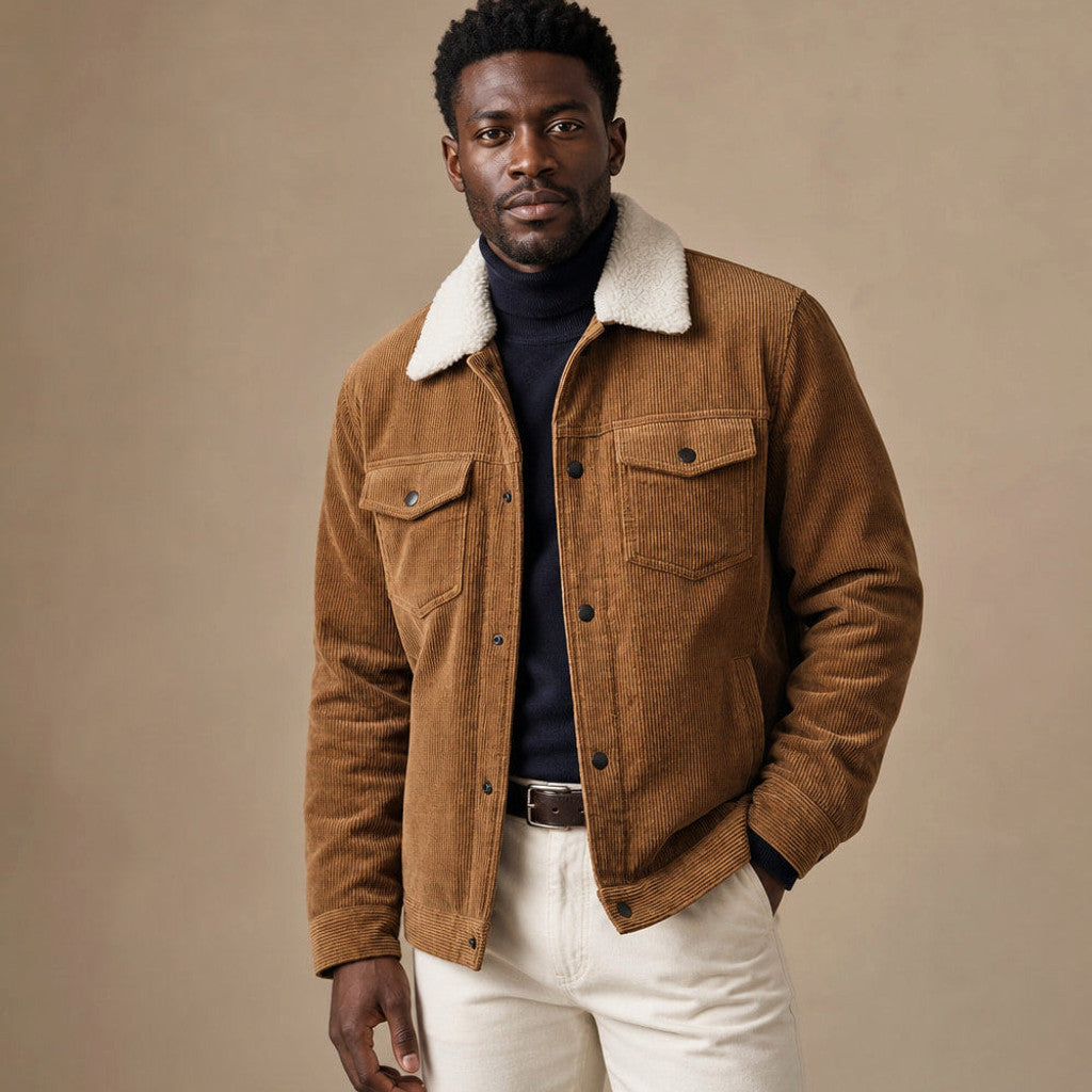 Chordex | Corduroy Jacket Regular Fit Brown – Product Photo