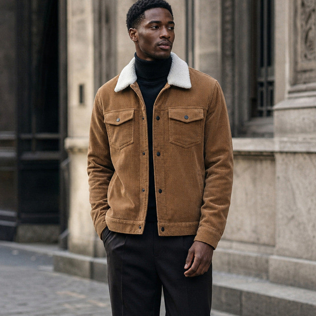 Chordex | Corduroy Jacket Regular Fit Brown – Styled Editorial Shot