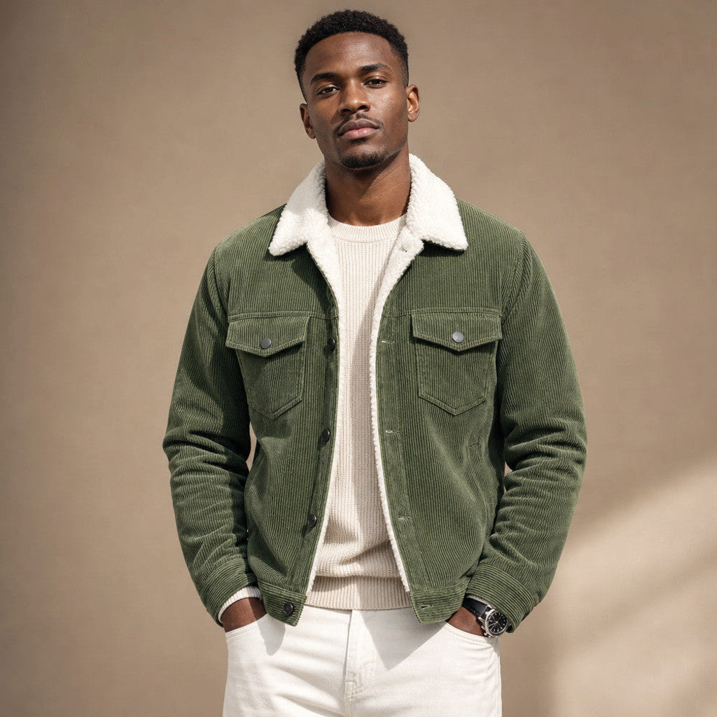 Chordex | Corduroy Jacket Regular Fit Green – Product Photo