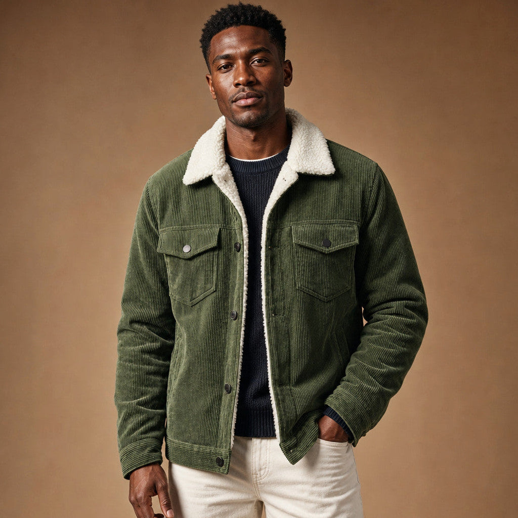 Chordex | Corduroy Jacket Regular Fit in Green – Premium Editorial