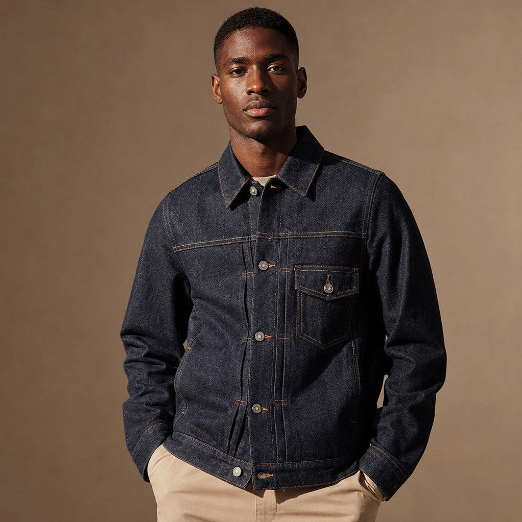 Cobden | Selvedge Denim Jacket Raw Indigo – Product Photo