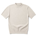 Colvax | Fit Shirt Mock Neck Ribbed Knit Viscose Blend Beige – Product Photo