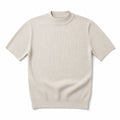 Colvax | Fit Shirt Mock Neck Ribbed Knit Viscose Blend Beige – Product Photo