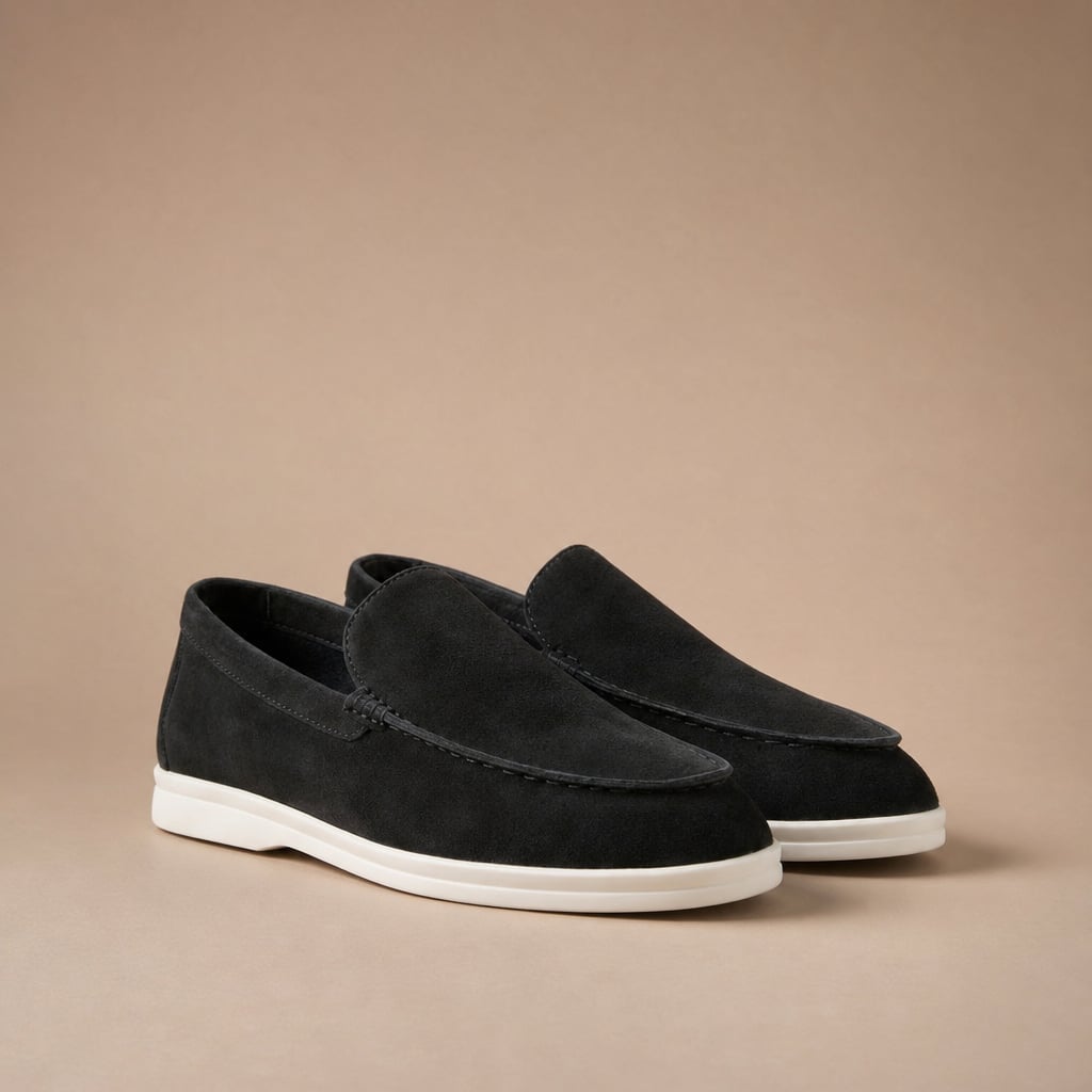 Colvex | Slip On Loafers Knit Upper Lightweight Black – Product Photo